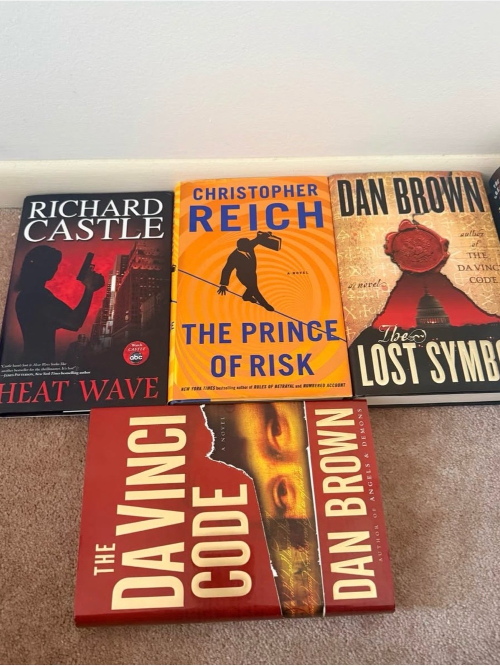 Vintage Hardcover Mystery Book Lot – Red, Orange, Black, Gold Covers